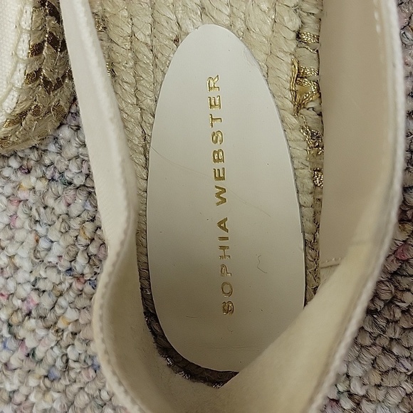 Sophia Webster Cream Espadrilles with Butterfly Accent, Women's Sz 36.5. NWT - Picture 8 of 8